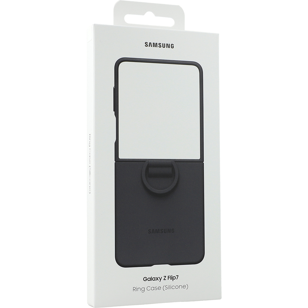 Etui Samsung Silicone Case Ring do Galaxy Z Flip7, czarne 